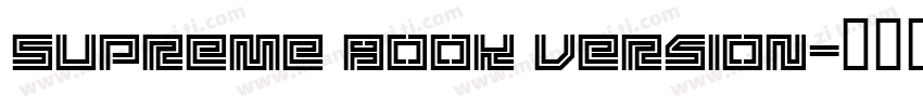 Supreme Book Version字体转换